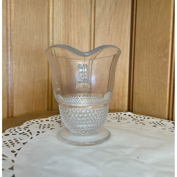 Vintage Duncan Miller Art Deco Clear Teardrop Glass Creamer Solid Ball Handle - Picture 4 of 7